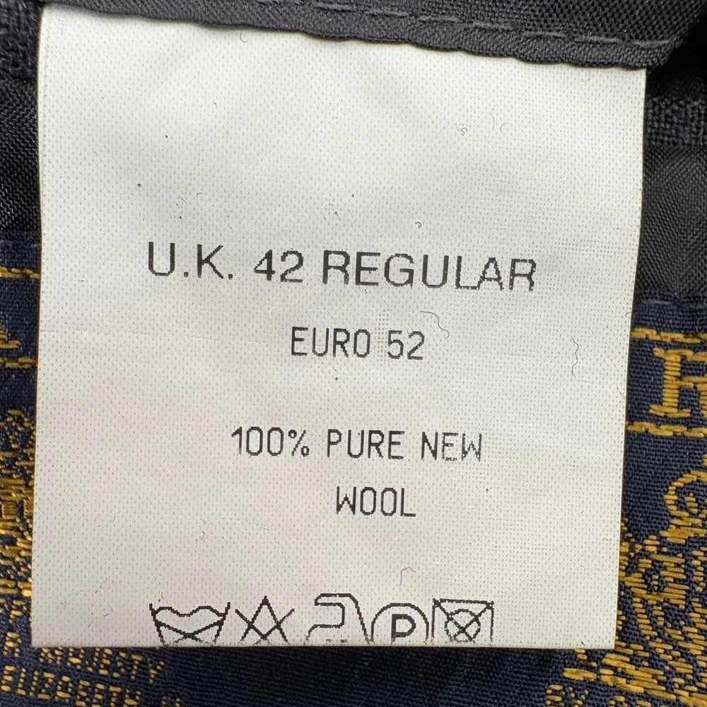 Alexandre of England Blazer 80s Vintage‎ 42R Gray Wool Made in England Jacket